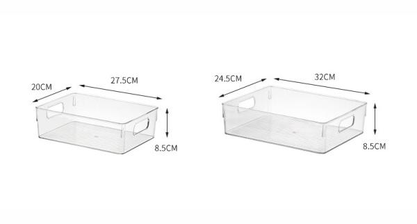Clear Plastic Storage Bins Perfect Kitchen Organization or Pantry Storage – Fridge Organizer, Pantry Organization