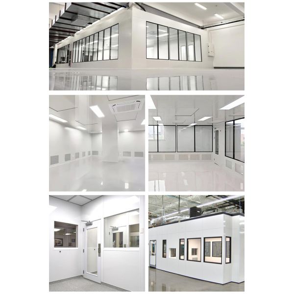 HUAAO Customized Fireproof ISO5-9 Modern Modular Cleanroom Professional Solution for Lab Workshop Hospital & Clean Rooms Project