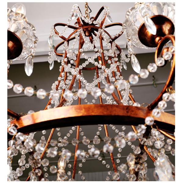 Rustic sphere Black Iron chandelier for Cloth shop Indoor Lighting (WH-CI-91)