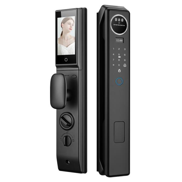 Cerradura de puerta inteligente S959max con reconocimiento automático de huellas dactilares 3D y reconocimiento facial, videollamada activa Tuya, control de acceso WiFi y cerradura de puerta para el hogar inteligente