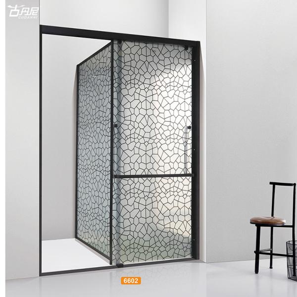 GUDANNI  Stainless Steel Tempered Glass Shower Room Enclosure Bathroom Quadrant Sliding Door