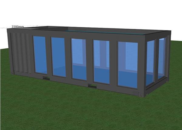 Steel Frame Building Cheap Outdoor Glass Wall Shipping Container Swimming Pool