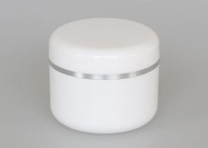Tipo plástico frasco de creme branco de 50ml com a linha de prata decorativa