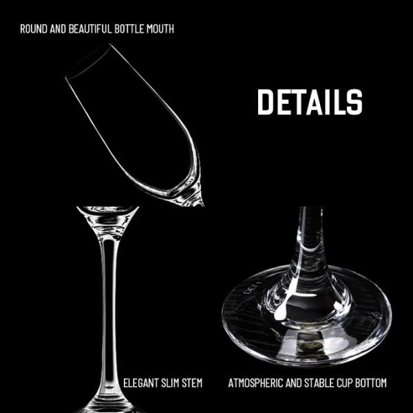 Custom  Bulk Engraved  Logo 6-10 OZ  Premium Crystal Champagne Wedding Glassware- Durable&Stylish