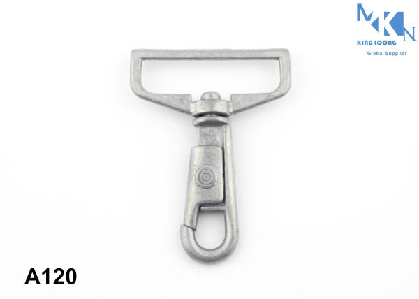 Trendy ROHS Bag Snap Hook With Pattern Or Logo Custom 50mm Size