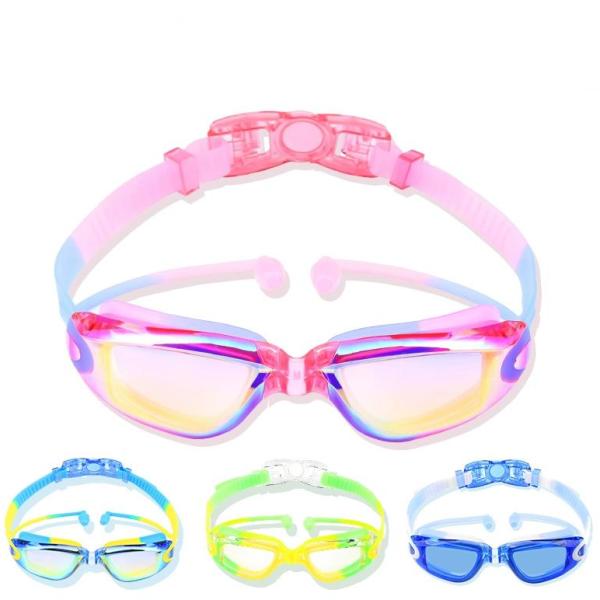Professional PC Frame Anti Fog Children Swimming Goggles With Adjustable Strap