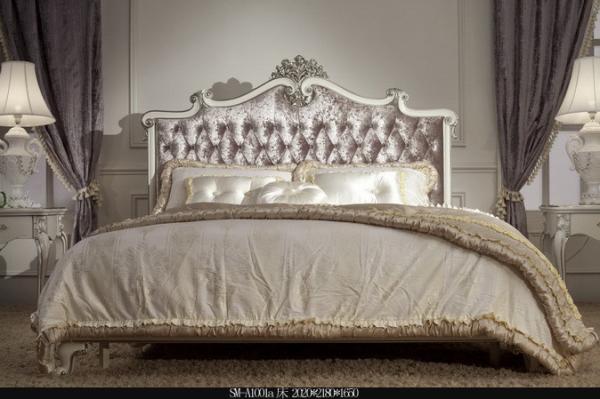 Luxury Italian Bed Design Solid Wood Bedroom Furniture Royal Bedroom Set