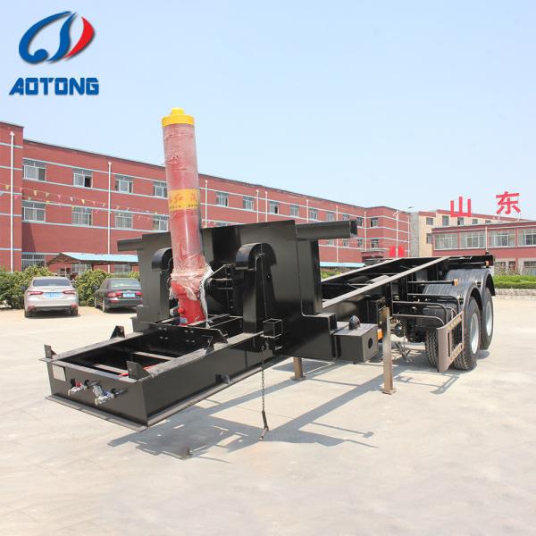 AOTONG 2 eixos 20ft reboque hidráulico de elevação/reboque de desvio de contentores para transporte