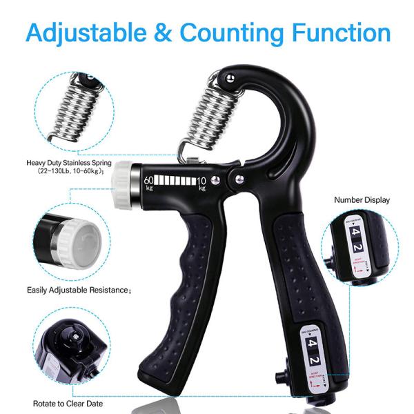 Wholesale Price Finger Rehabilitation Exercise Hand Grips Gripper Popular Adjustable Hand Grip Trainer