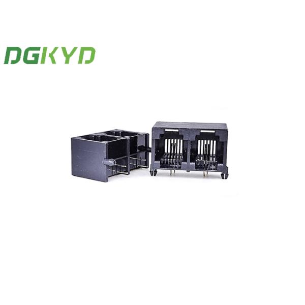 RJ11 Plastic Black 6p6c Network Port Socket Without Transformer