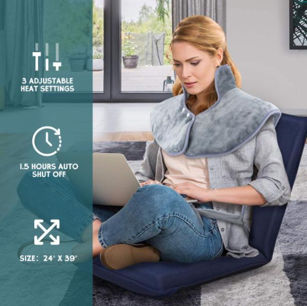 60x100cm Winter Electric Heating Shawl Neck Household Heating Shawl