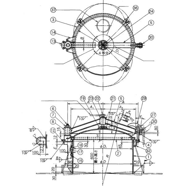 Тип оборудовать JIS F2320 люкового закрытия масляного бака груза b горизонтальный раскрывая морской