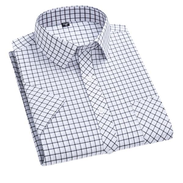 Men's POLO Print Dress Formal Shirts 100% Cotton Men's Casual Shirt Chemise Homme Woven