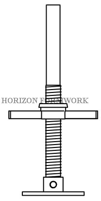 Adjustable Screw Jack Made Of  Solid Steel Rod For Leveling Ringlock Systems