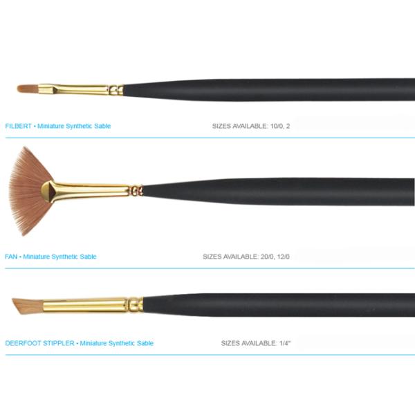 мини искусство тела 13Пкс чистит собрание щеткой кистей Ватерколоур с наградными синтетическими волосами соболя