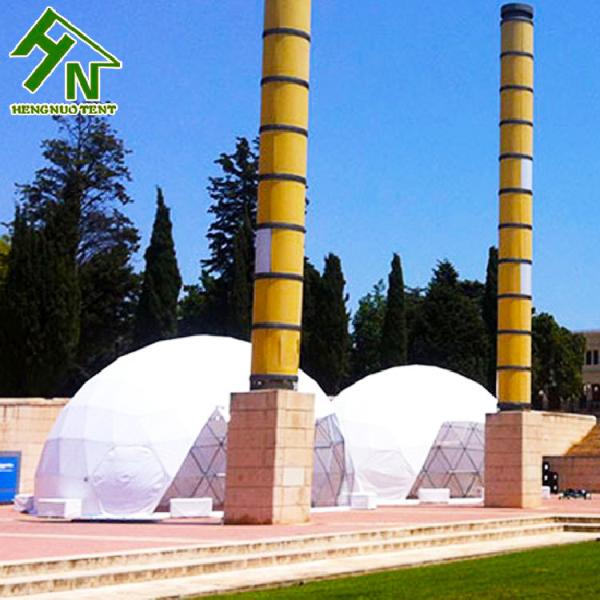 Fireproof Outdoor Camping Geodesic Dome Tent 5m Diameter For Accommodation