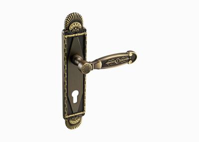 Classic Brass Door Lever Mute Black Gold Door Handles for Bedroom / Bathroom