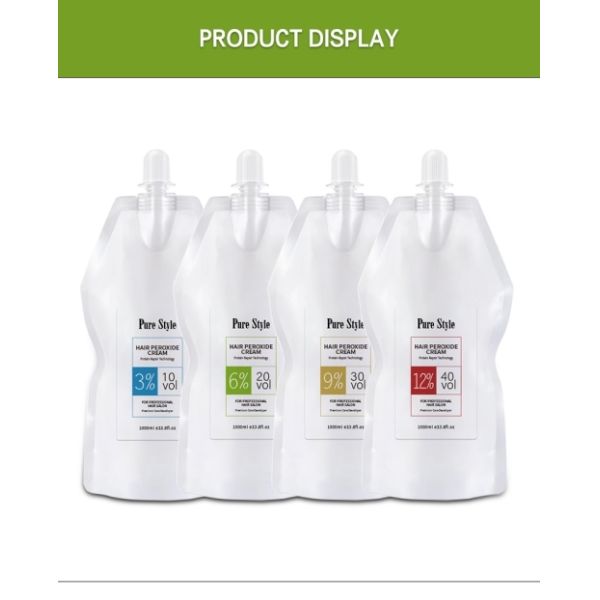 Professional Salon Hair Developer 3% 6% 9% 12% Peroxide Oxidant Cream Raw Material OEM