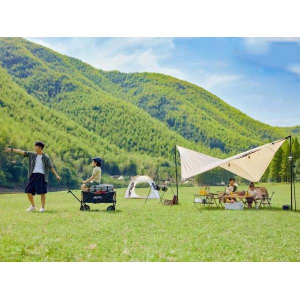 Roll Container Heavy Duty Wheel Outdoor Folding Wagon Cart for Camping and Travelling