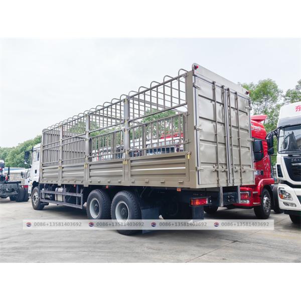 Camión Shacman 6x4 para transporte de carga pesada con barandas, volquete y camión de carga con barandas altas