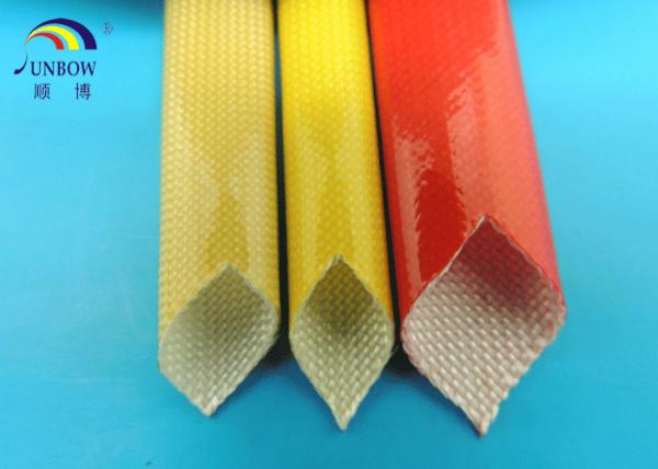 Oil Resistant Benzene Resistant Braided Fiberglass Sleeve with Polyurethane Saturated
