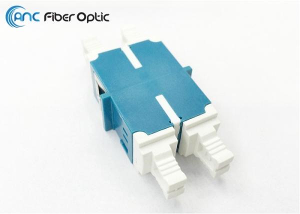 Porto quatro empilhável dos adaptadores da fibra ótica do quadrilátero do LC em cores do Aqua do verde azul