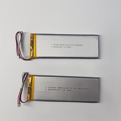 3.7V 5441113 Bateria de polímeros de iões de lítio 3000mah para dispositivos portáteis com fácil formação de filme