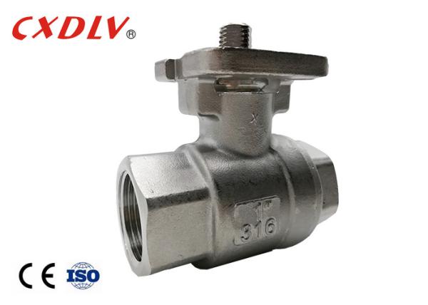 316 válvulas de bola 2PC de aço inoxidável 1000WOG com almofada de montagem