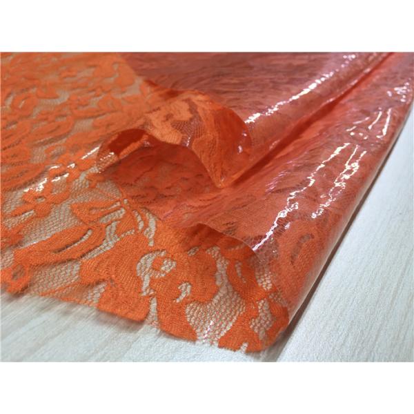 Bonded Tpu Leather 0.15mm - 0.50mm With Orange Lace For Coat / Bags