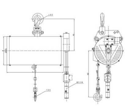 поднимаясь инструменты 400кг/пневматический балансер с веревочкой провода наматывают