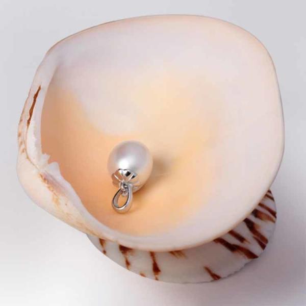 Women 18K White Gold  Natural Freshwater Pearl Pendant Necklace  (GDN011)