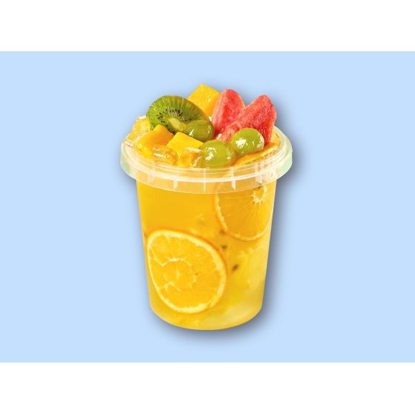 Cubo de té de frutas artesanal Ingredientes naturales Franquicia de bebidas saludables