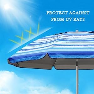 Portable Beach Umbrella With Sand Anchor, Tilt Pole, Carry Bag, Air Vent, Heavy Duty Wind Portable
