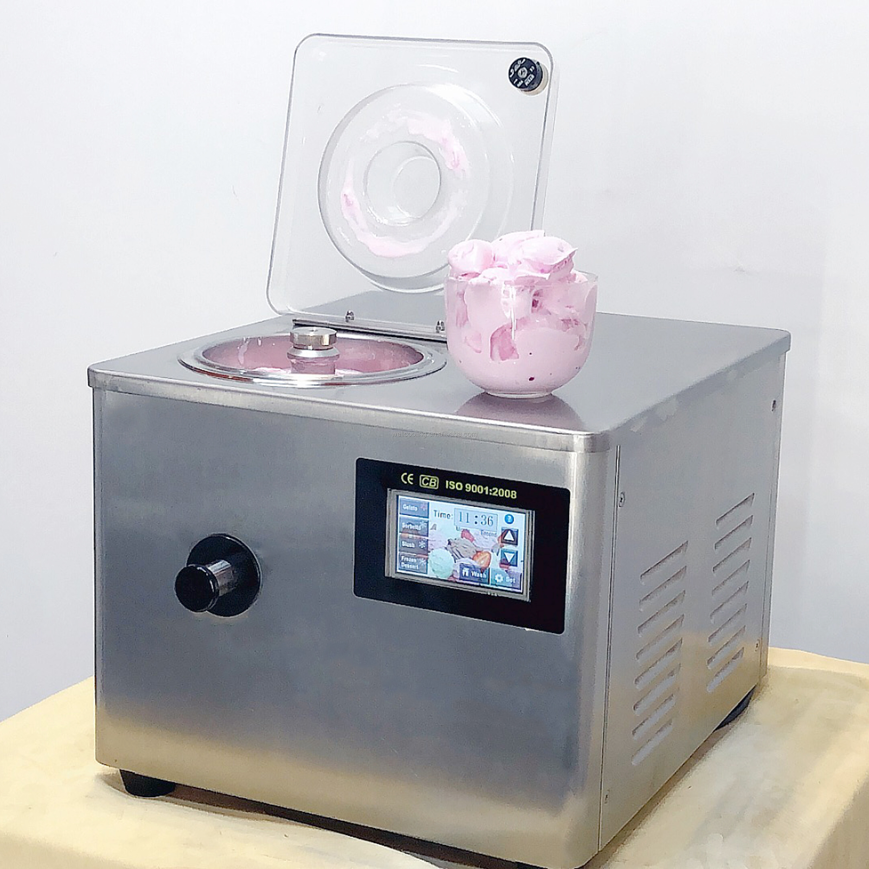 3.3L Desktop Commercial Ice Cream Gelato Making Machine Vertical Batch Freezer