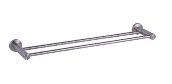 Double towel rail 83009-Brushed golden &Brush&Polish&Round&Stainless steel304