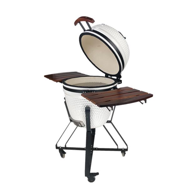 KIMSTONE 21 Inch Homeused Barbeque Grill Outdoor Kitchen Charcoal Ceramic Kamado Griller