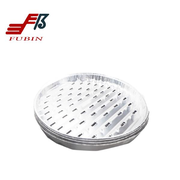 Food Grade Bbq Drip 40mic Round Foil Trays Microwave Oven