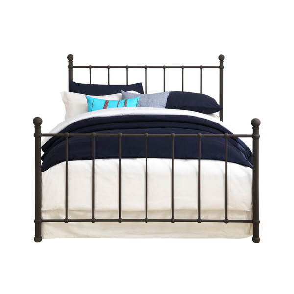 Black Rugged Steel 130kg King Size Double Bed Frame With Headboard And Footboard