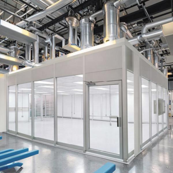 Cabina cerrada de sala limpia personalizable con puerta de acero inoxidable y opciones de material de cortina antiestática