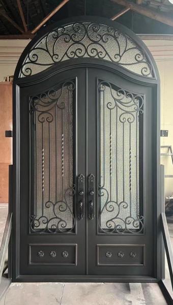 Arch Garden Steel Doors , New Design Villa Wrought Iron Gate