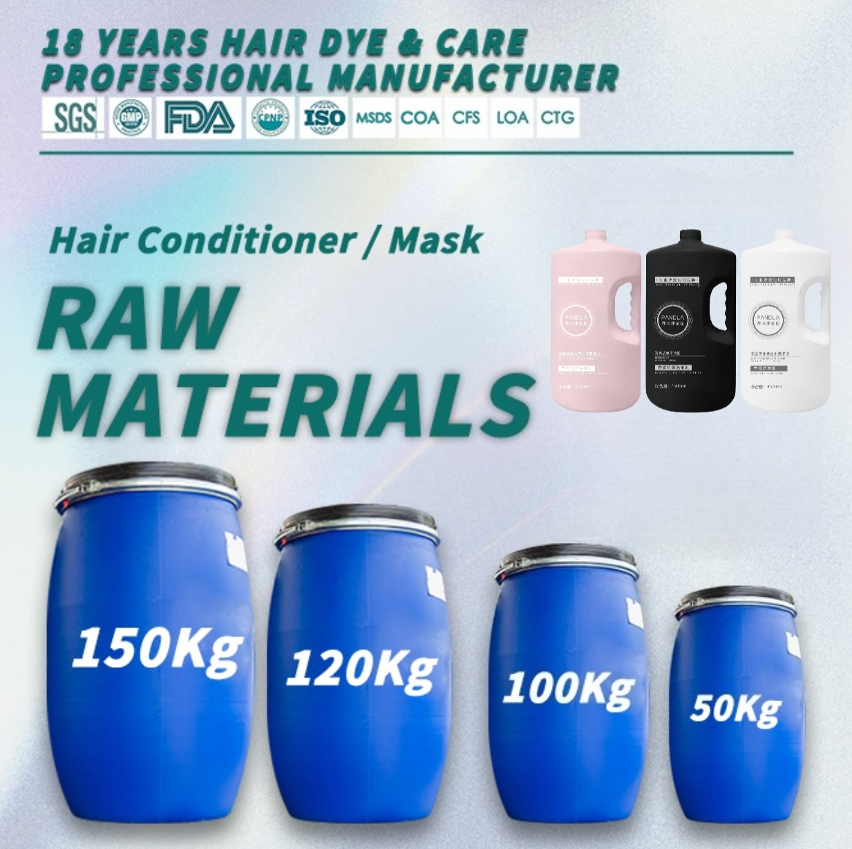 PanDla  OEM Hair Shampoo&Conditioner Refreshing and Gentle Cleansing for Professional Salon