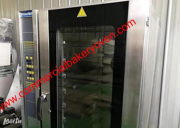 10 Trays Digital Control Electric Convection Oven , Stainless Steel Hot Air Oven