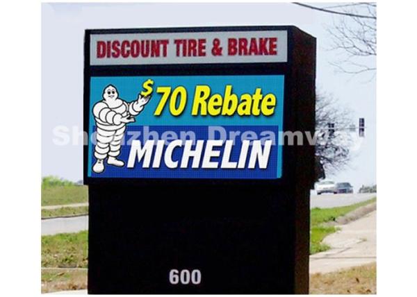 WIFI Control 10 mm Outdoor LED Signs with 7500 nits Luminance IP65 Waterproof