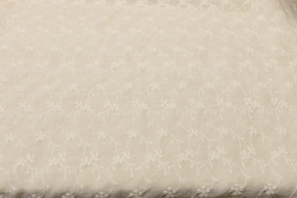 Organic Cotton Embroidered Lace Fabric ODM Available For Multiusage