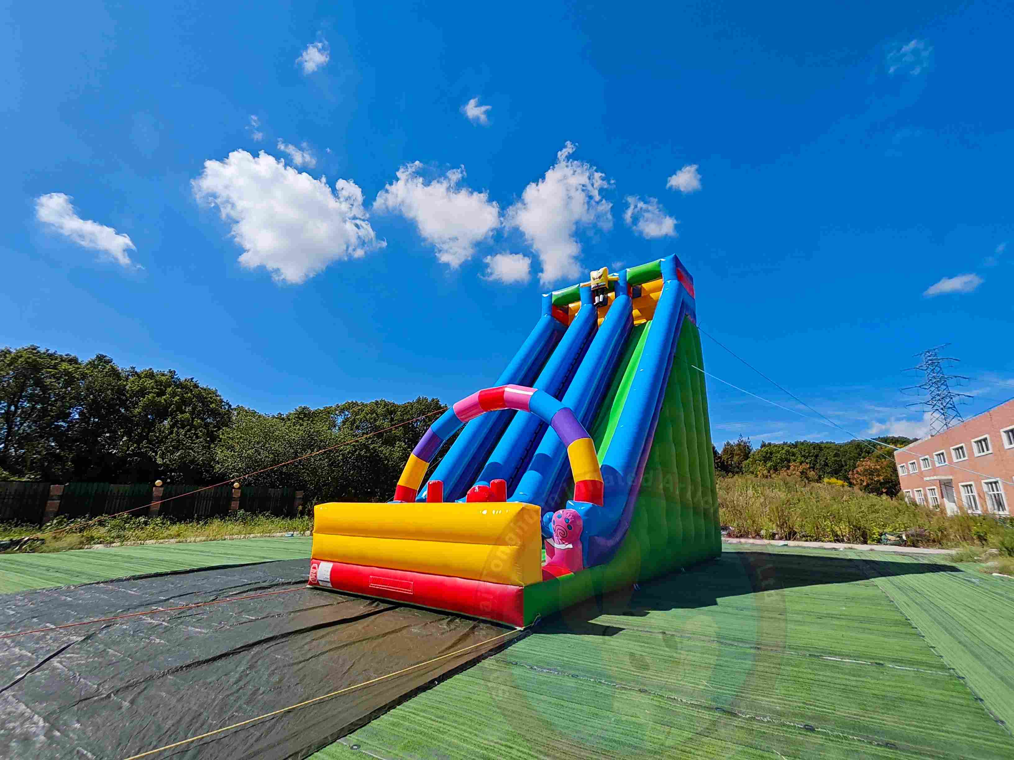 Large Size Inflatable Slide Giant Land Playground Slide Custom Commercial Inflatable Amusement Equipment for Kids and Adults