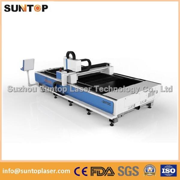 Stainless steel and mild steel CNC fiber laser cutting machine with laser power 1000W