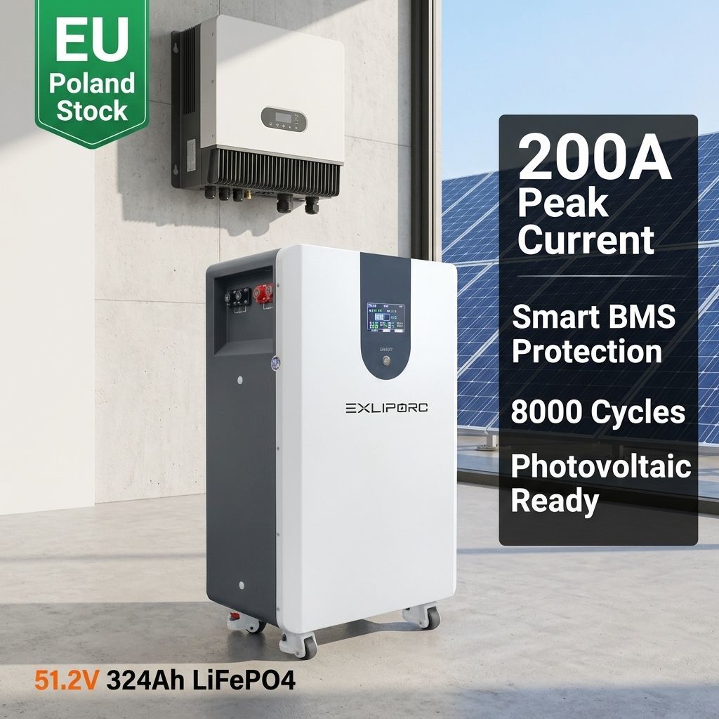 16kWh 51.2V 324Ah LiFePO4 Home Energy Storage Battery for Solar Independence