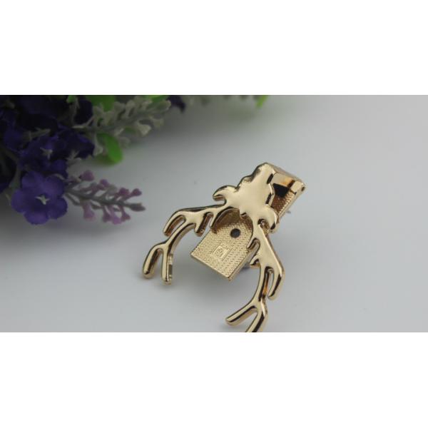 Production classic old style elk head light gold metal handbag locks