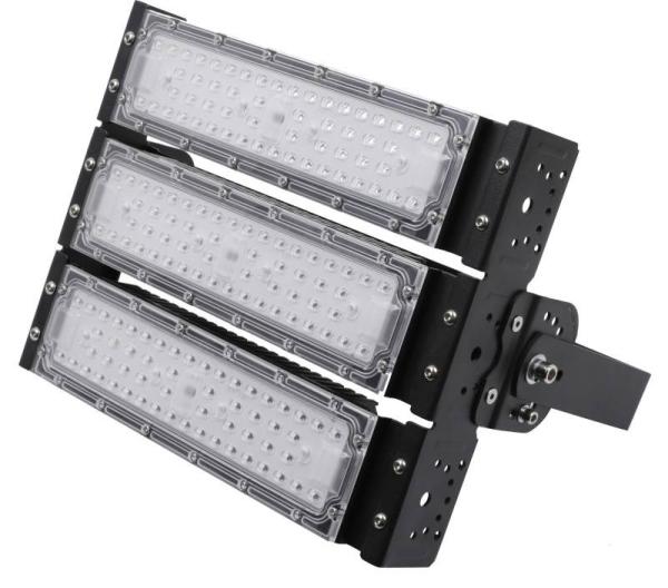 IP65 150W LED Modular Flood Light 3000K - 6500K With Fins Aluminum Heatsink