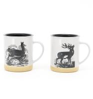 Taças de café de cerâmica de veado de cavalo duráveis e elegantes para o seu escritório